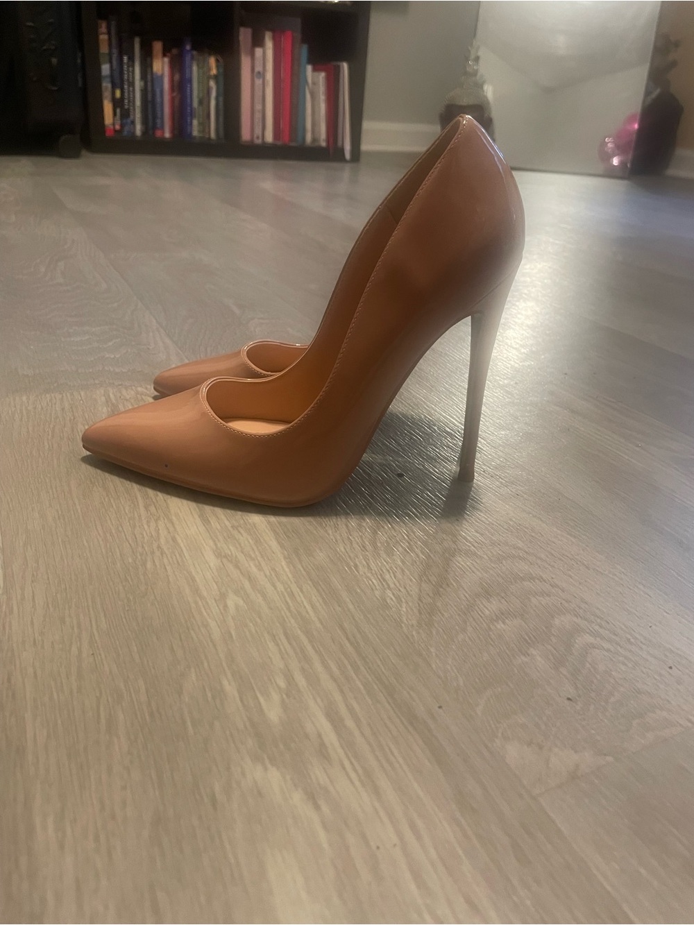 Women's Pointed-Toe Stiletto Pump in Tan
